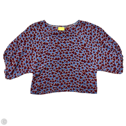 Top 3/4 Sleeve By Maeve In Blue & Red, Size: S