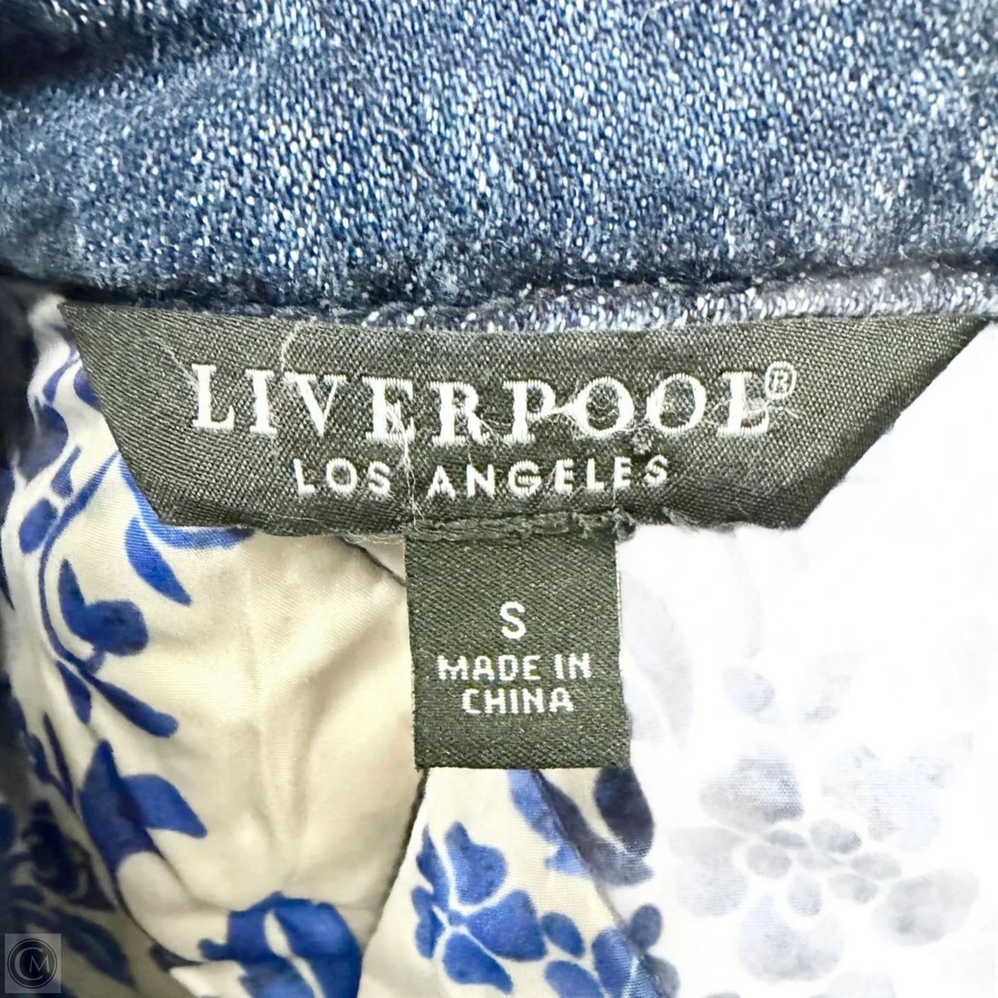 Jacket Denim By Liverpool In Blue, Size: S