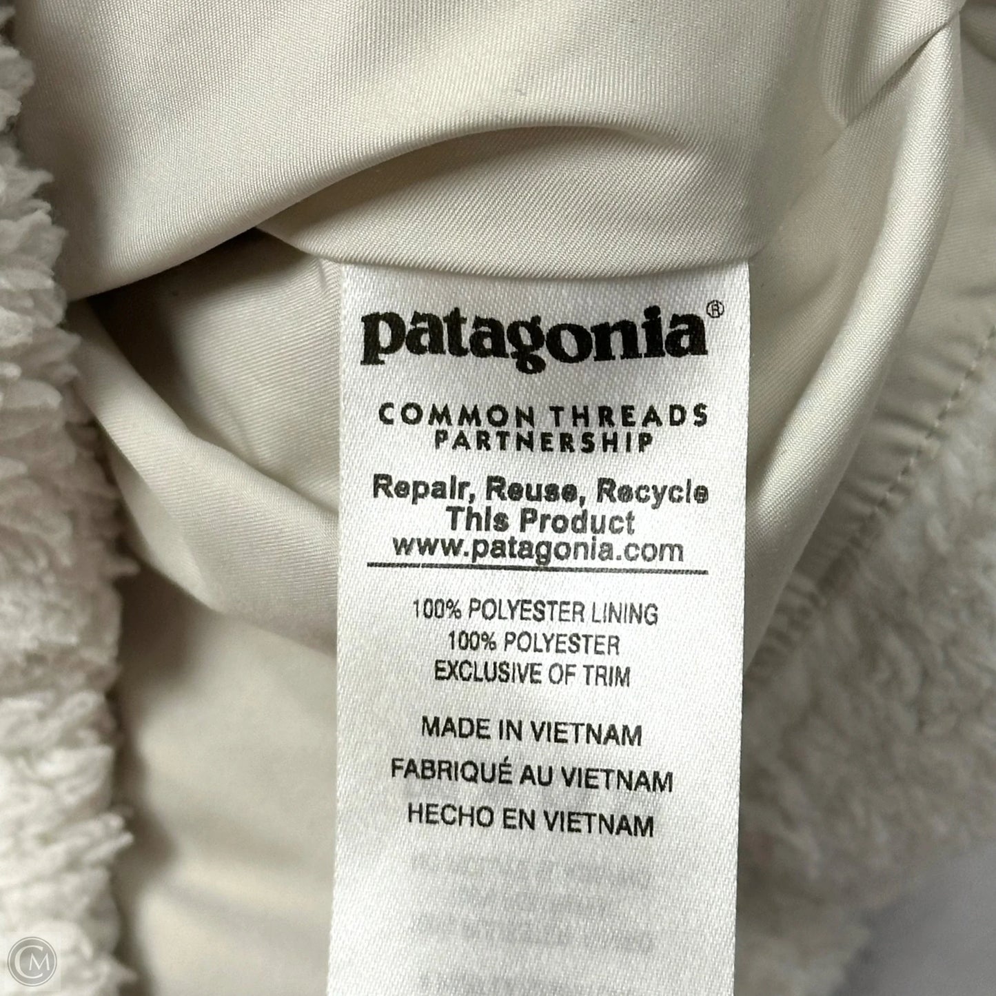 Jacket Fleece By Patagonia In White, Size: S