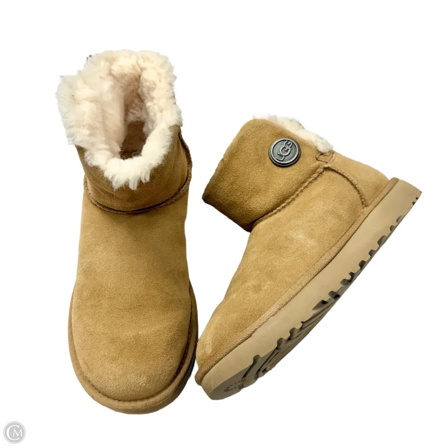 Boots Designer By Ugg In Brown, Size: 6