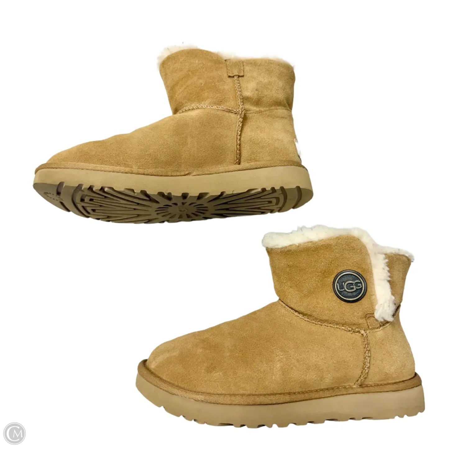 Boots Designer By Ugg In Brown, Size: 6