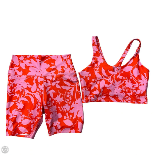 Athletic Shorts 2pc By Sage In Pink & Red, Size: L