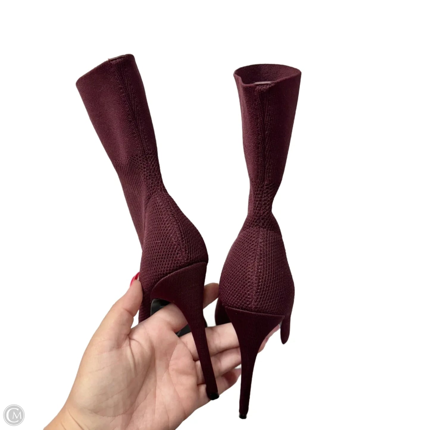 Boots Mid-calf Heels By Steve Madden In Red, Size: 9.5