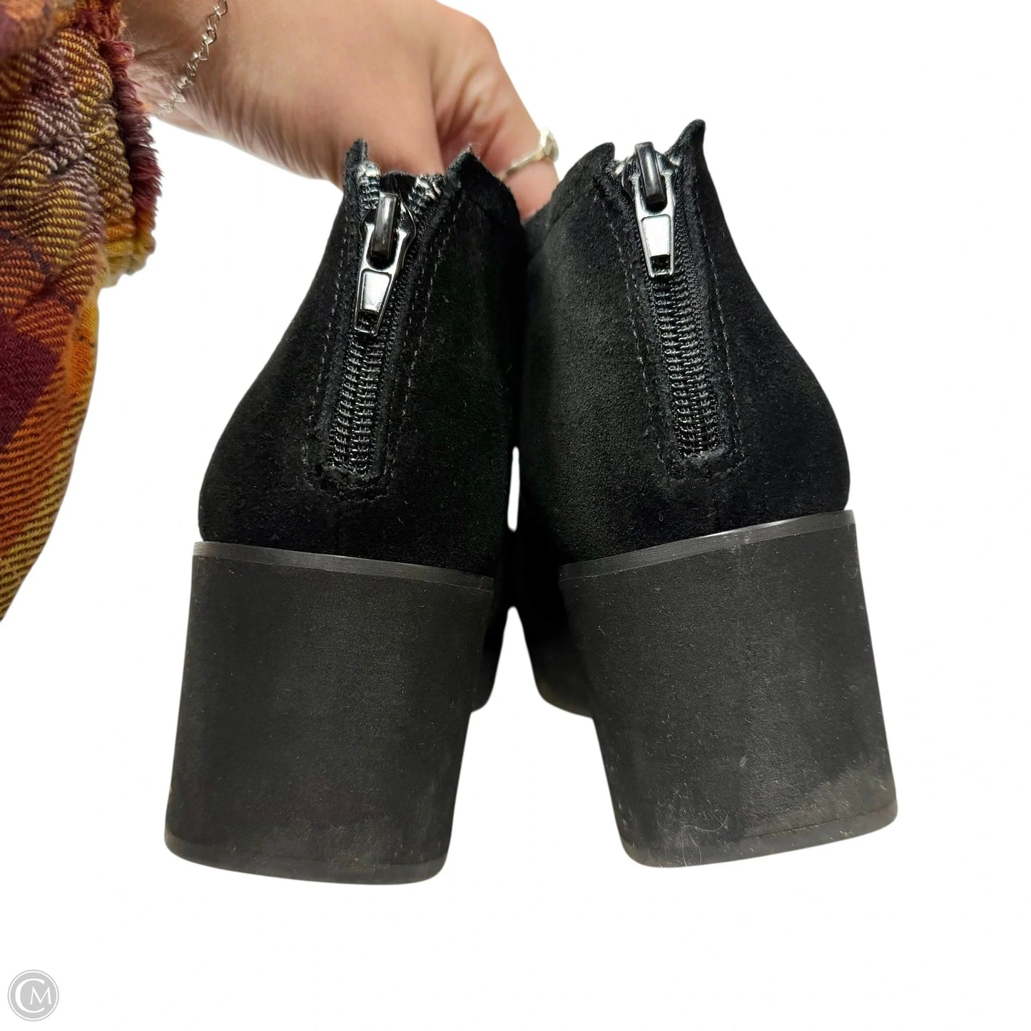 Boots Ankle Heels By Volatile In Black, Size: 11