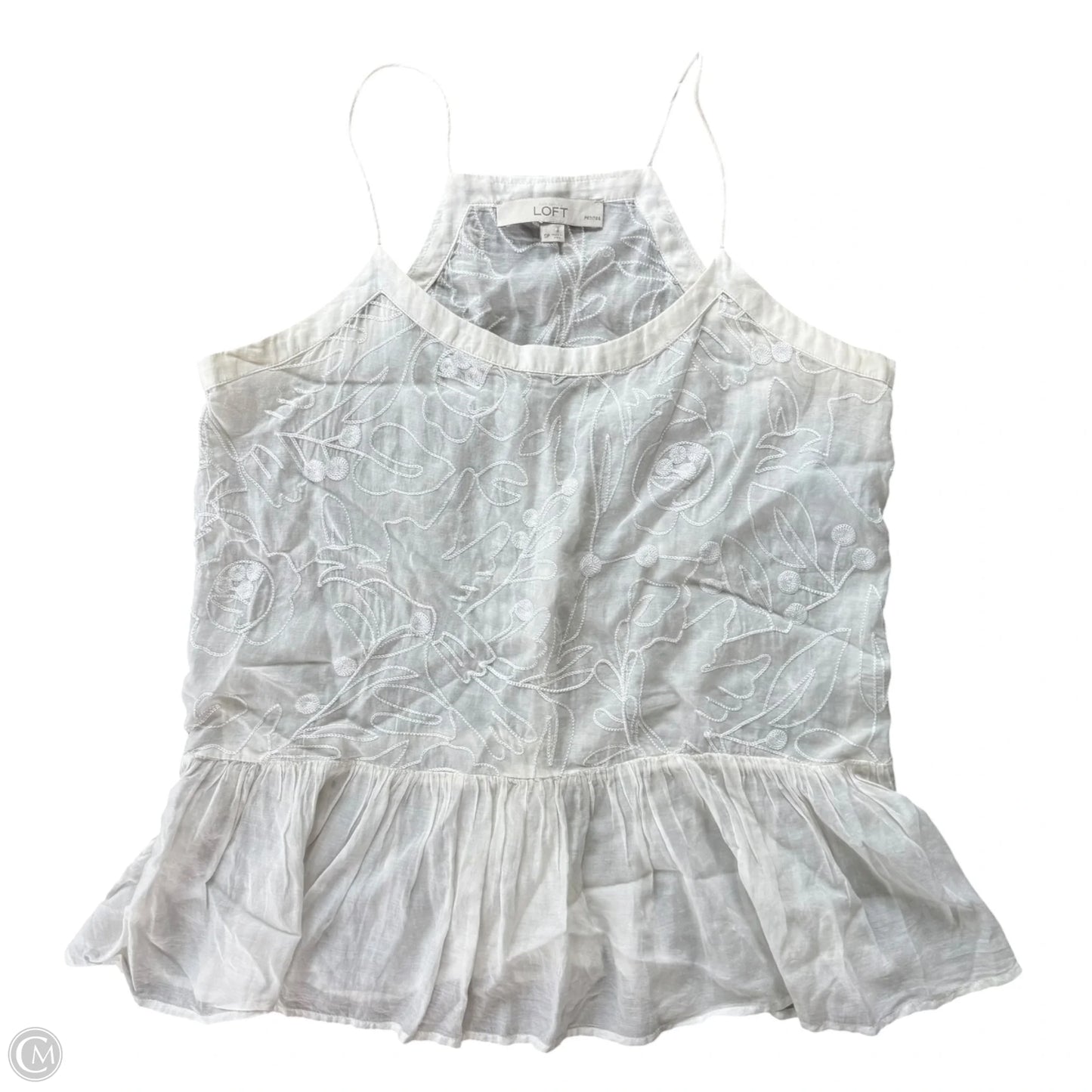 Top Sleeveless By Loft In White, Size: Xs