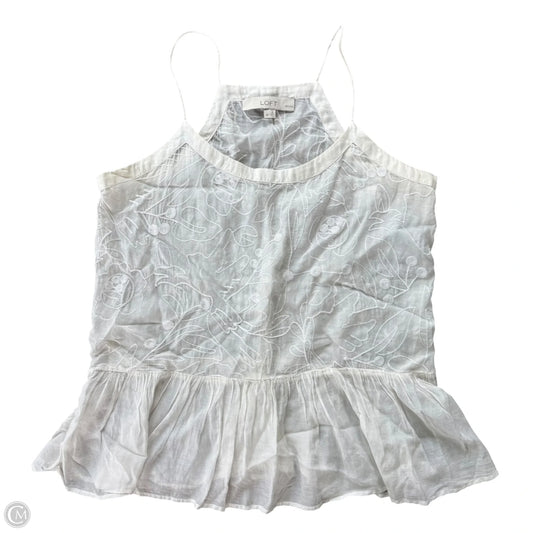 Top Sleeveless By Loft In White, Size: Xs