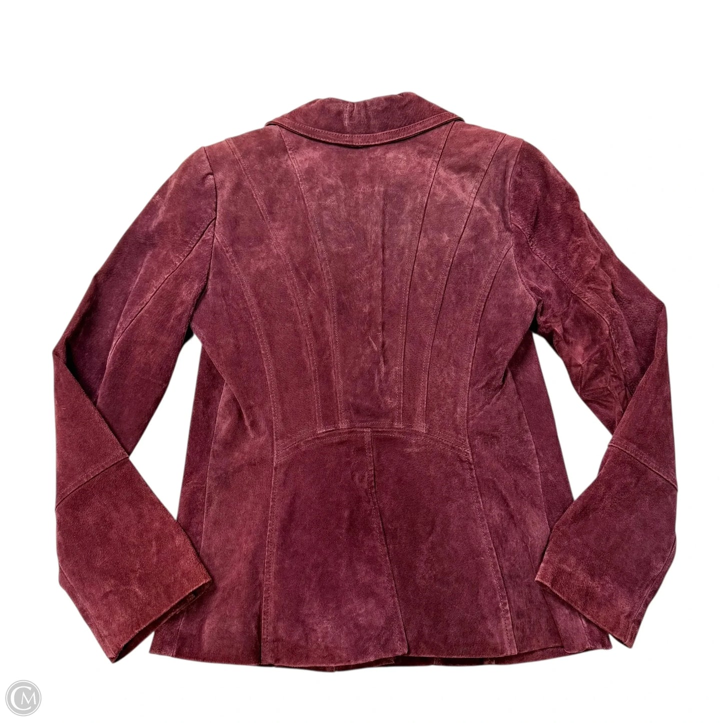 Jacket Leather By Isaac Mizrahi Live Qvc In Purple, Size: S