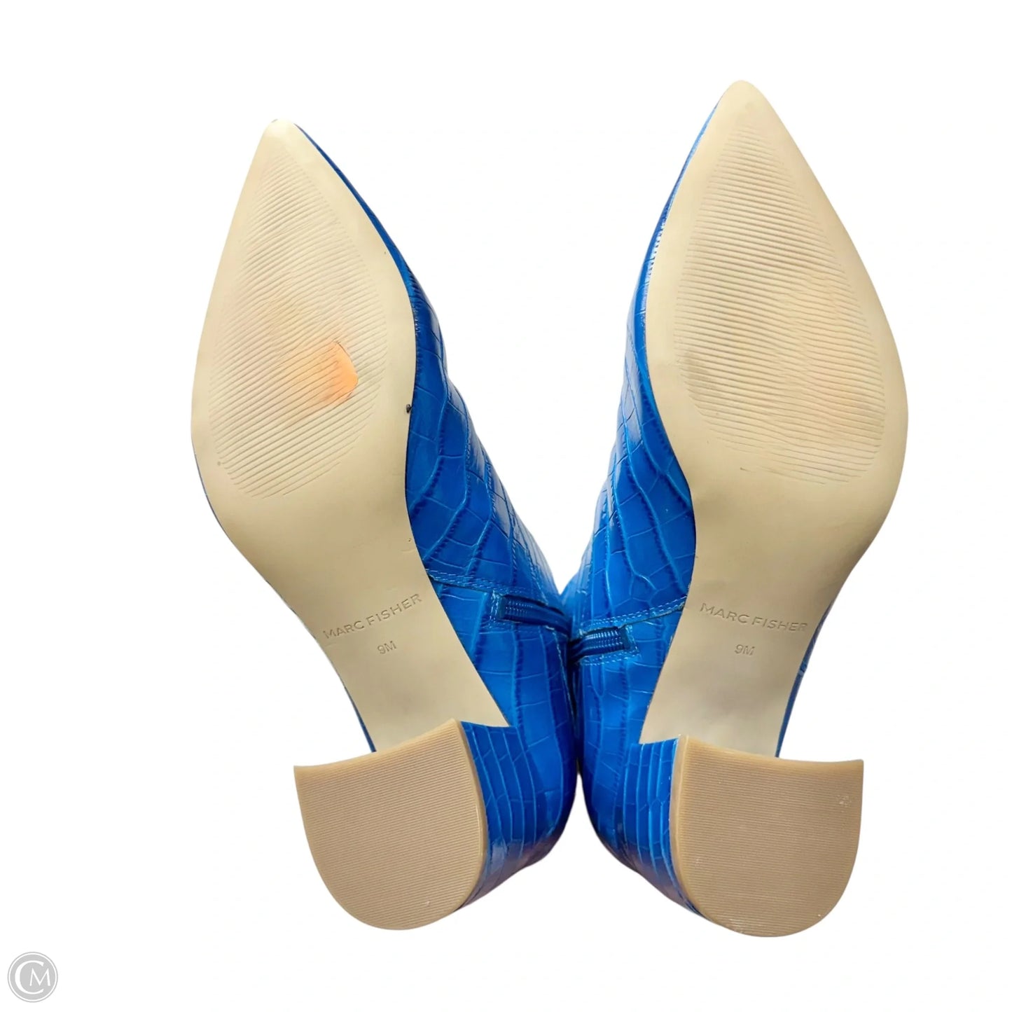 Boots Knee Heels By Marc Fisher In Blue, Size: 9