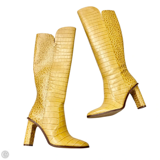 Boots Knee Heels By Vince Camuto In Yellow, Size: 9