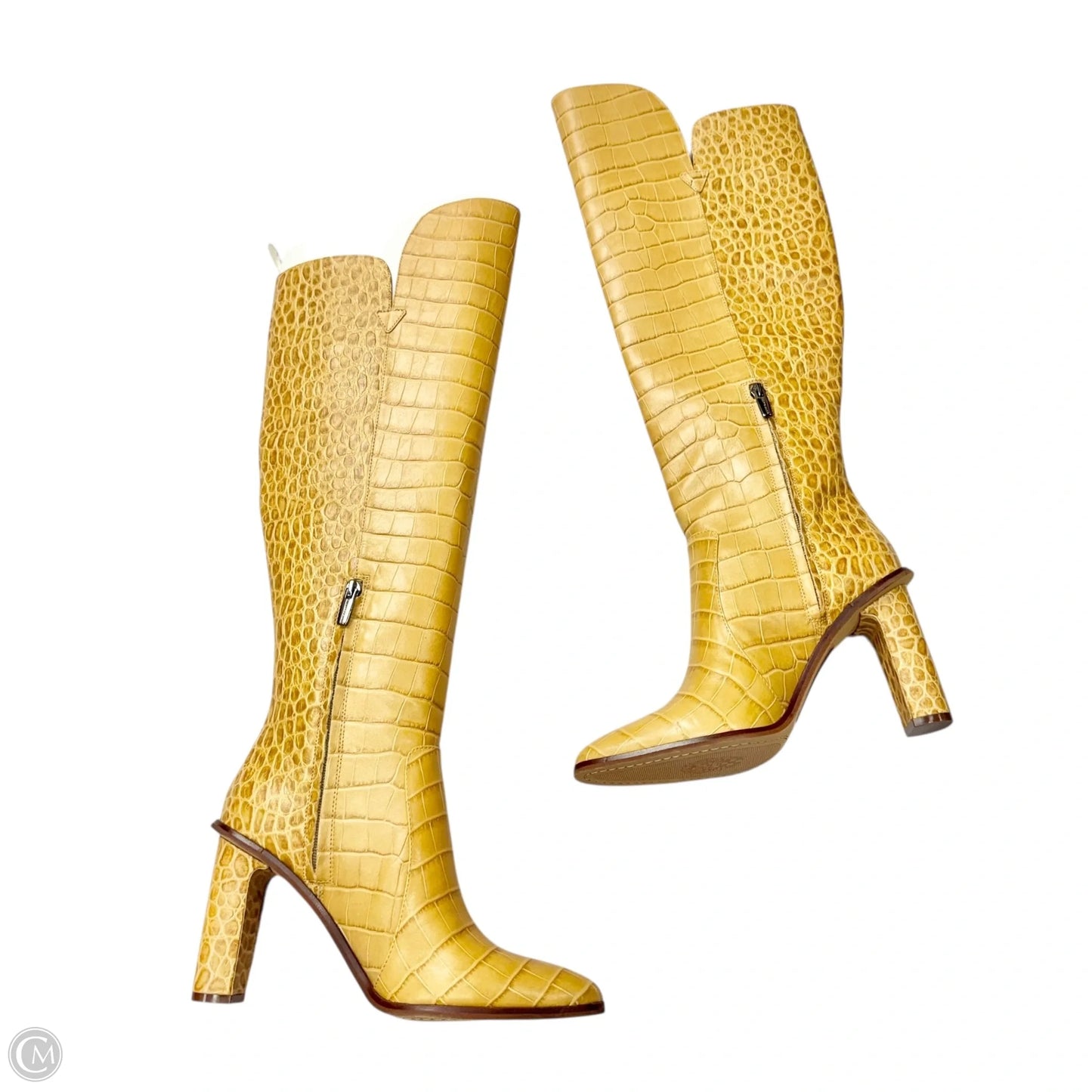Boots Knee Heels By Vince Camuto In Yellow, Size: 9