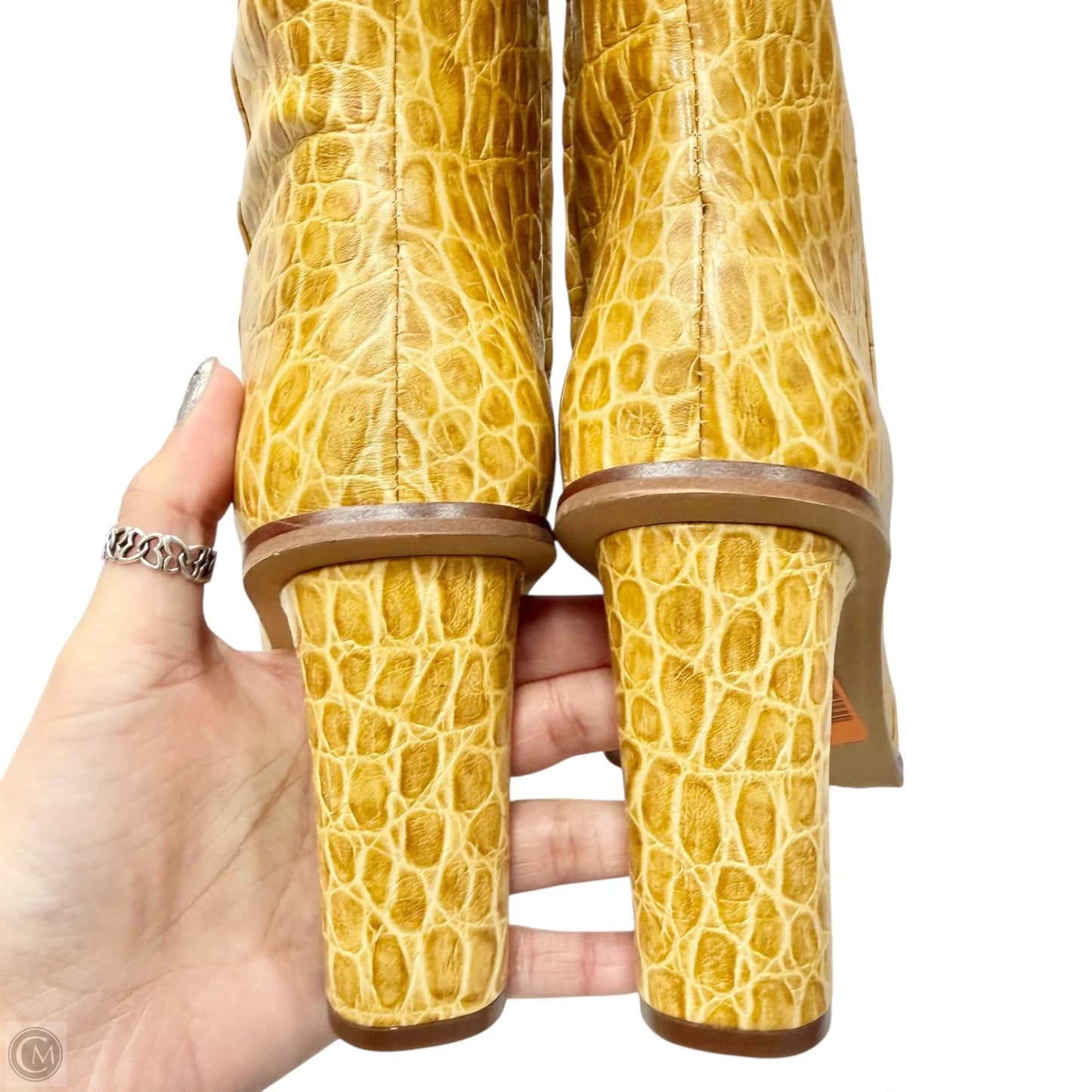 Boots Knee Heels By Vince Camuto In Yellow, Size: 9