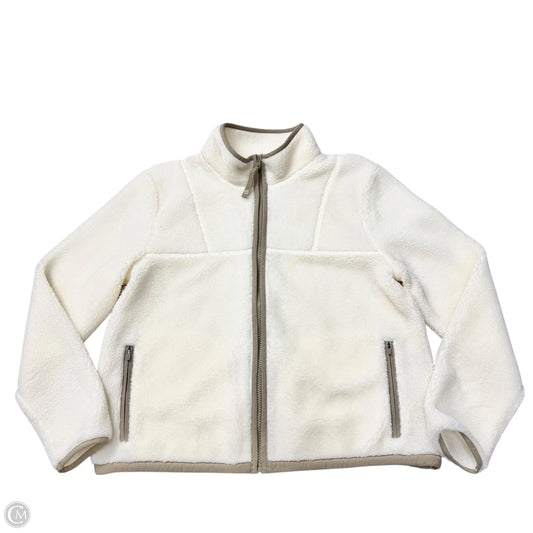 Jacket Fleece By Talbots In Cream, Size: Mp