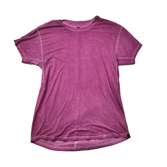 Purple Athletic Top Short Sleeve By Lululemon, Size: M