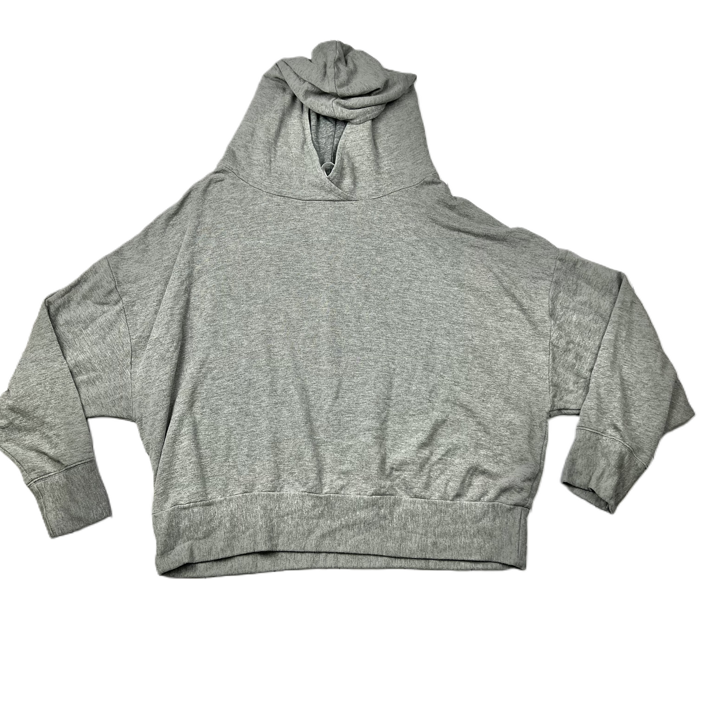 Grey Athletic Sweatshirt Hoodie By Fabletics, Size: 2x