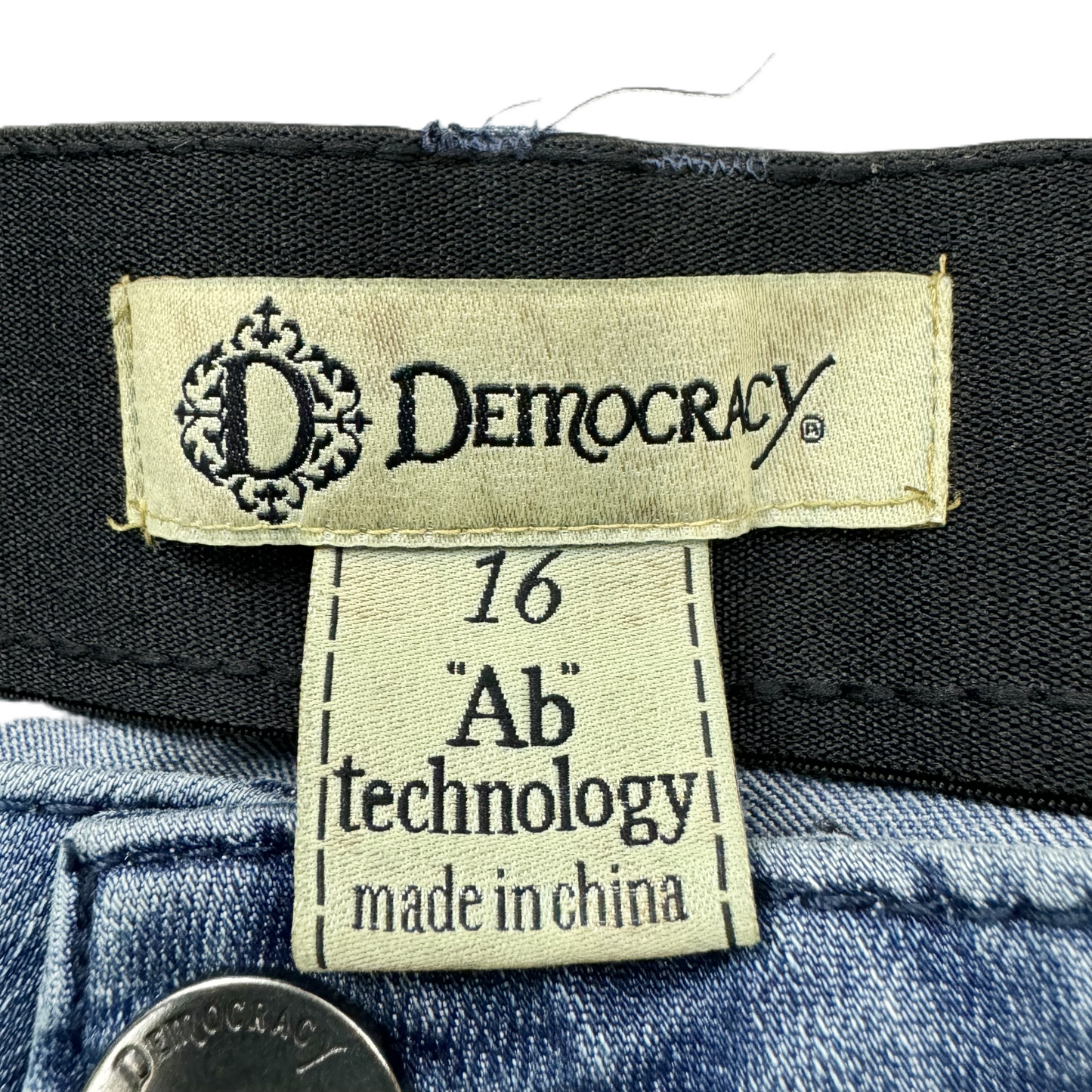 Blue Denim Jeans Boot Cut By Democracy, Size: 16