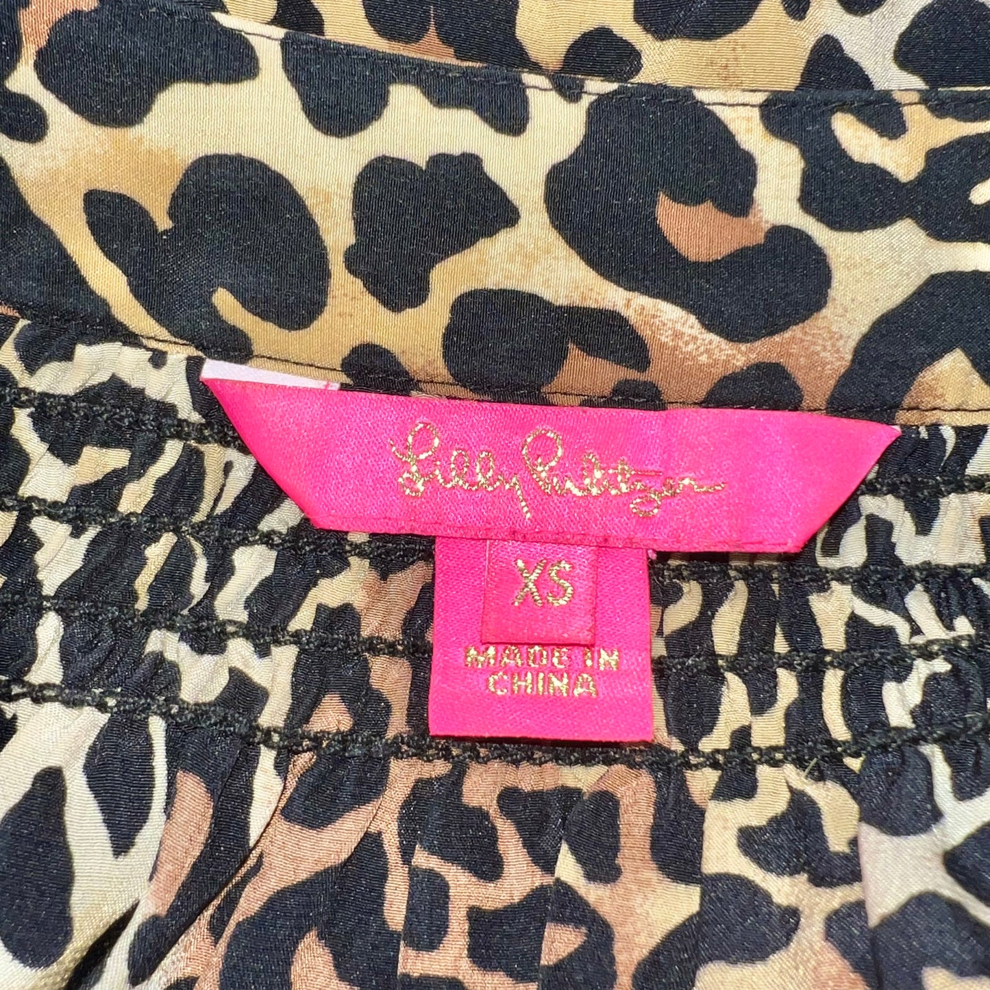 Blouse Designer By Lilly Pulitzer In Animal Print, Size: Xs