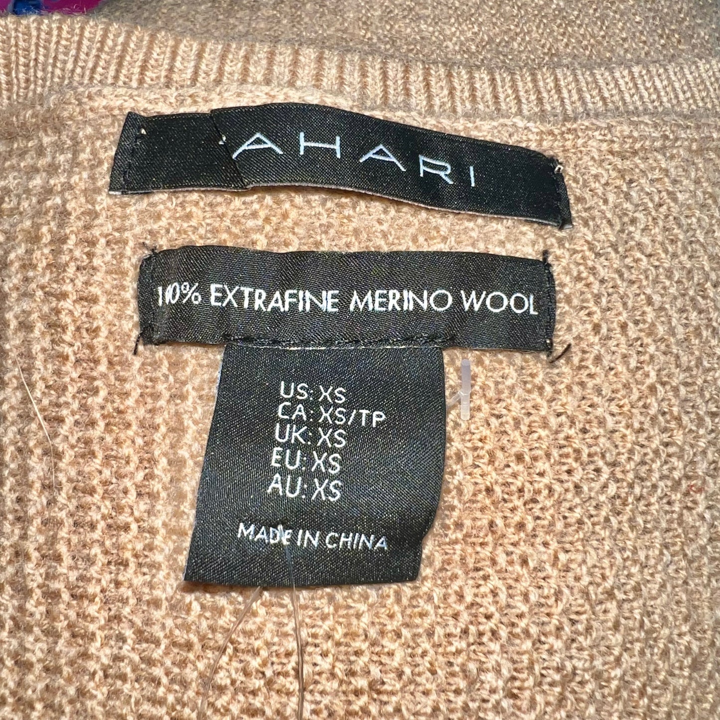 Sweater By Tahari By Arthur Levine In Tan, Size: Xs