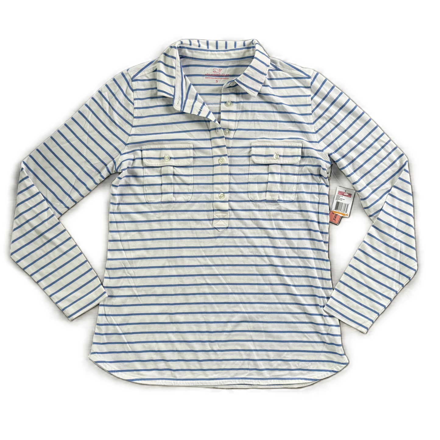 Top Long Sleeve By Vineyard Vines In Striped Pattern, Size: S