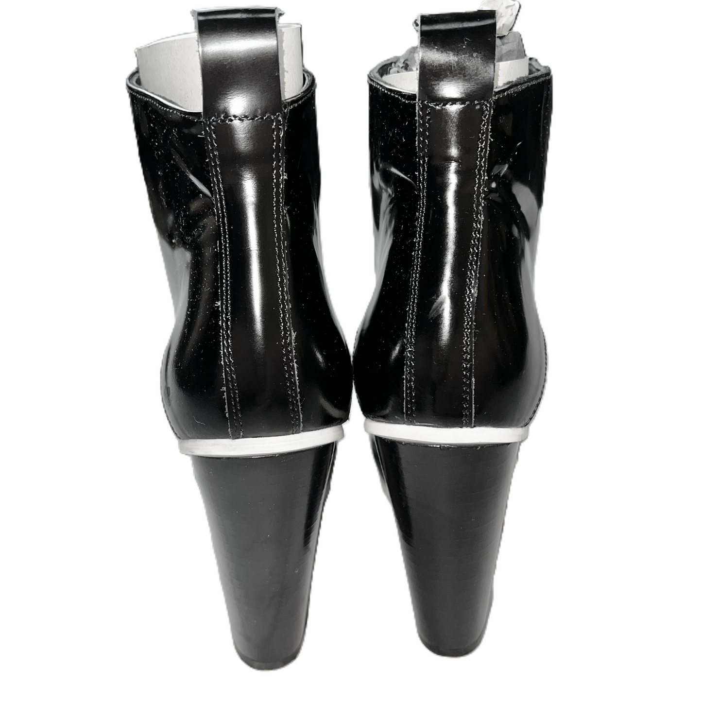 Boots Ankle Heels By Aldo In Black & White, Size: 7