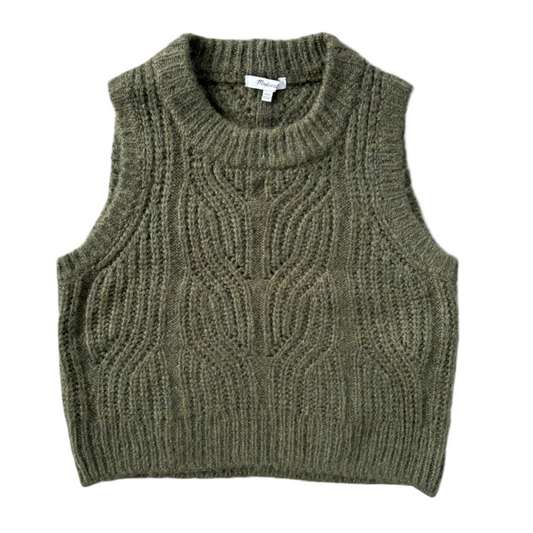 Vest Sweater By Madewell In Green, Size: Xxs