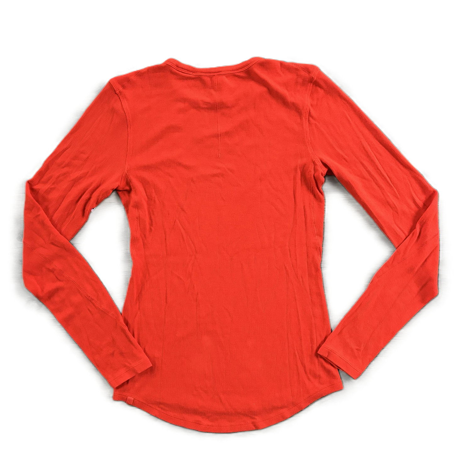 Athletic Top Long Sleeve Crewneck By Lululemon In Orange, Size: 6