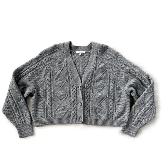 Sweater Cardigan By Madewell In Grey, Size: Xl