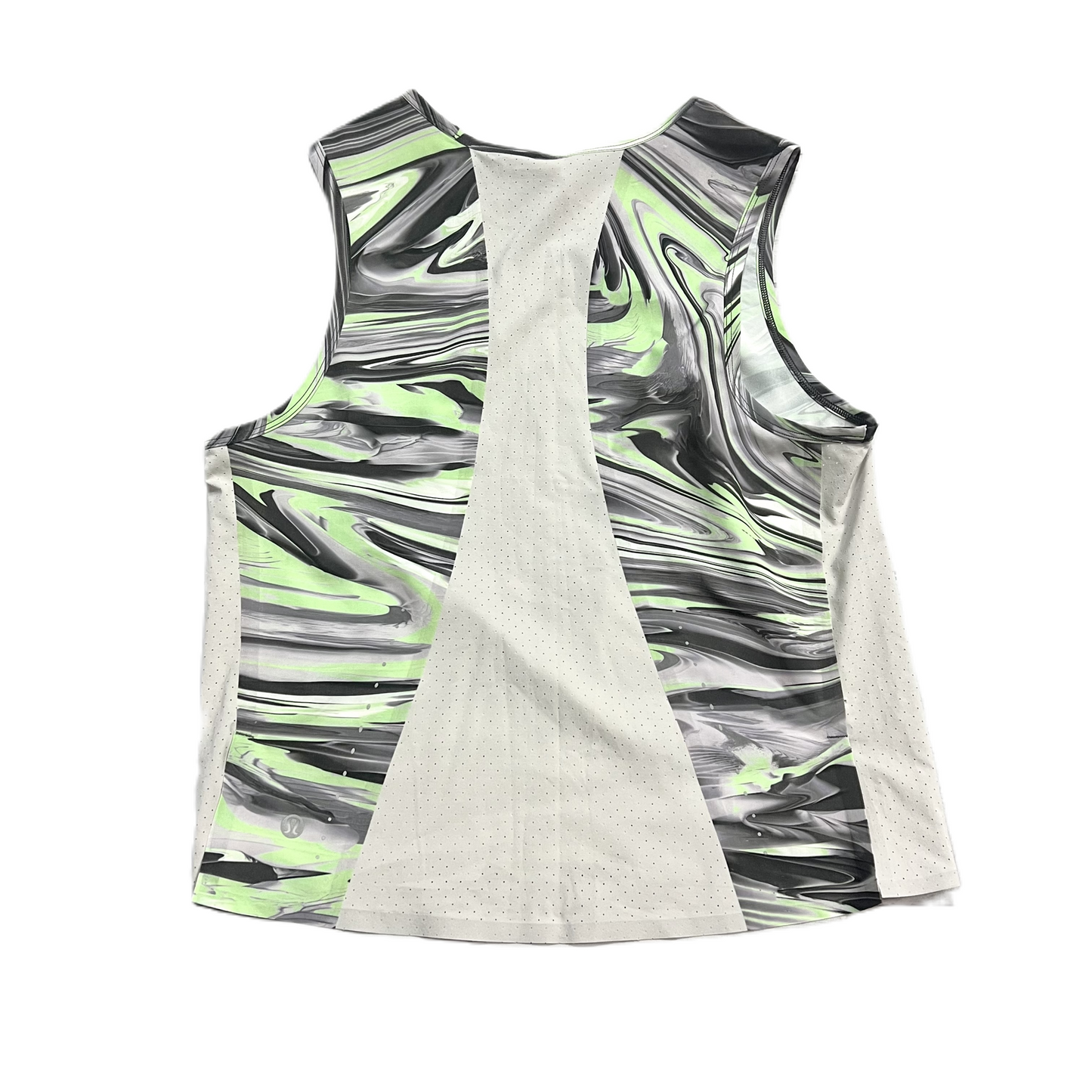 Athletic Tank Top By Lululemon In Green & Grey, Size: 6