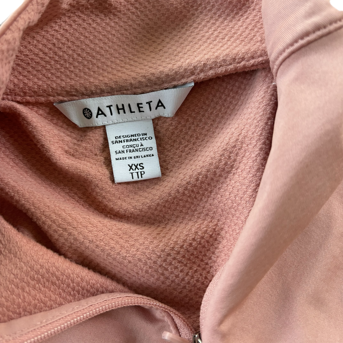 Athletic Top Long Sleeve Collar By Athleta In Pink, Size: Xxs