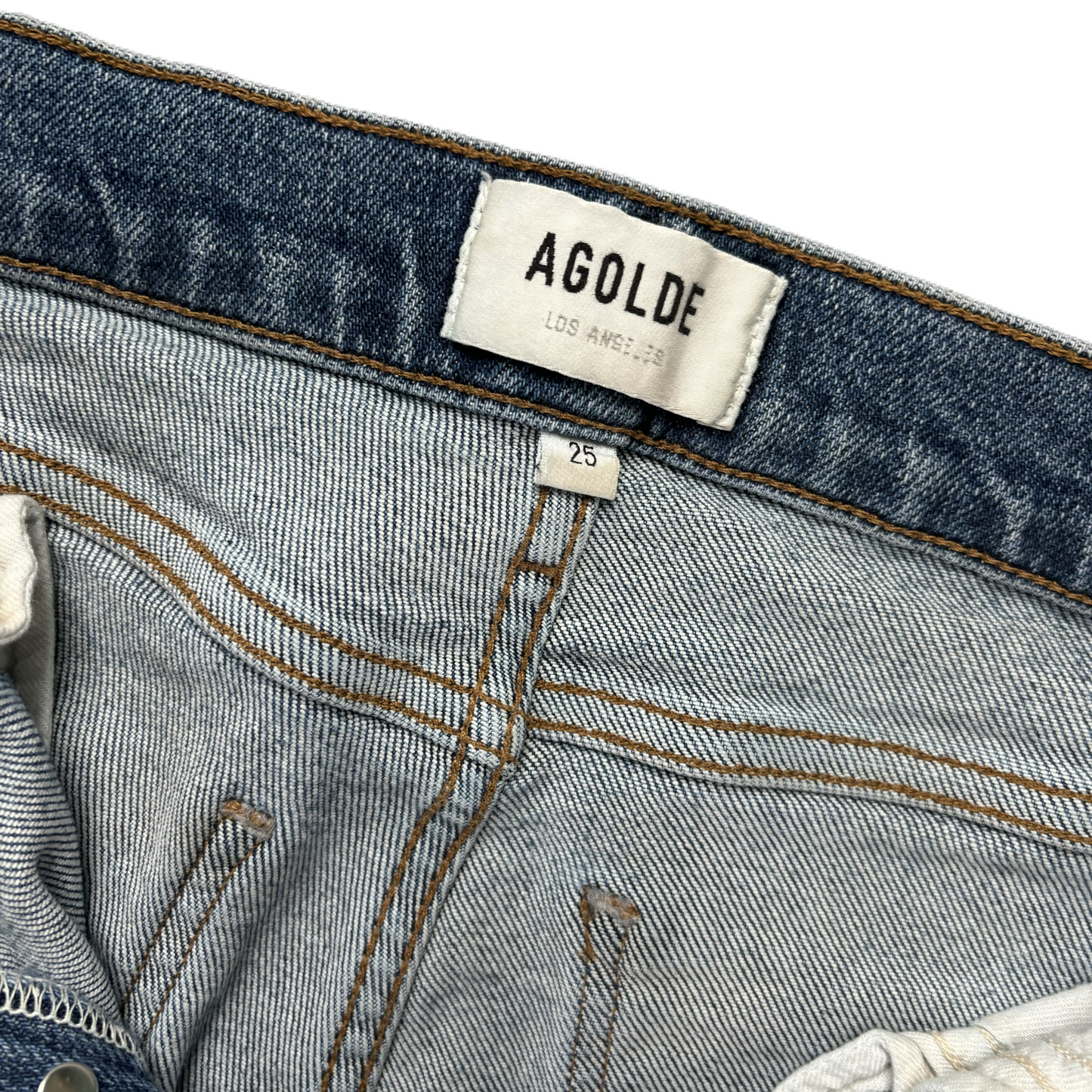 Jeans Straight By Agolde In Blue Denim, Size: 2