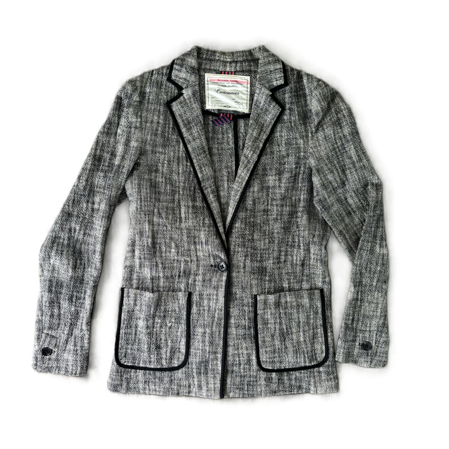 Blazer By Anthropologie In Black & White, Size: Xs