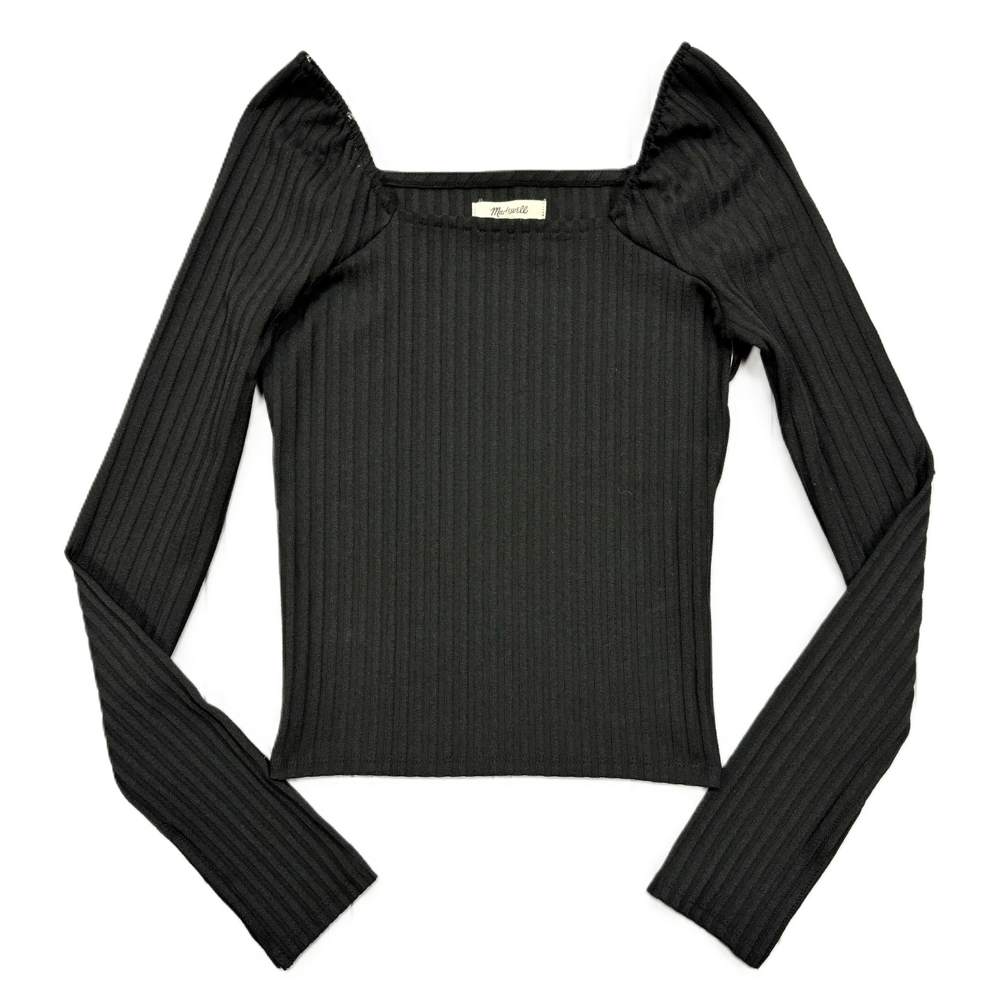 Top Long Sleeve By Madewell In Black, Size: Xxs