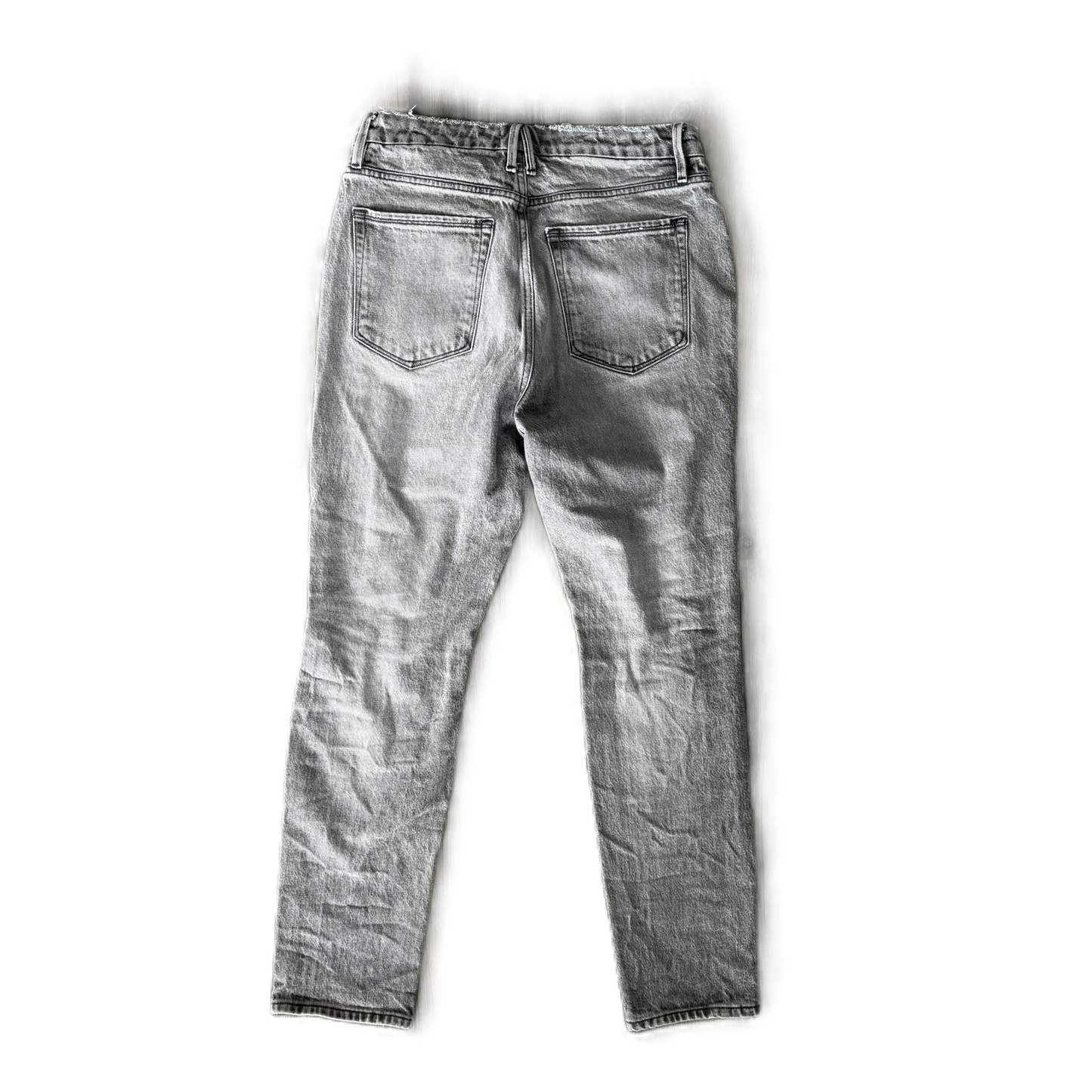 Jeans Straight By Good American In Grey Denim, Size: 8