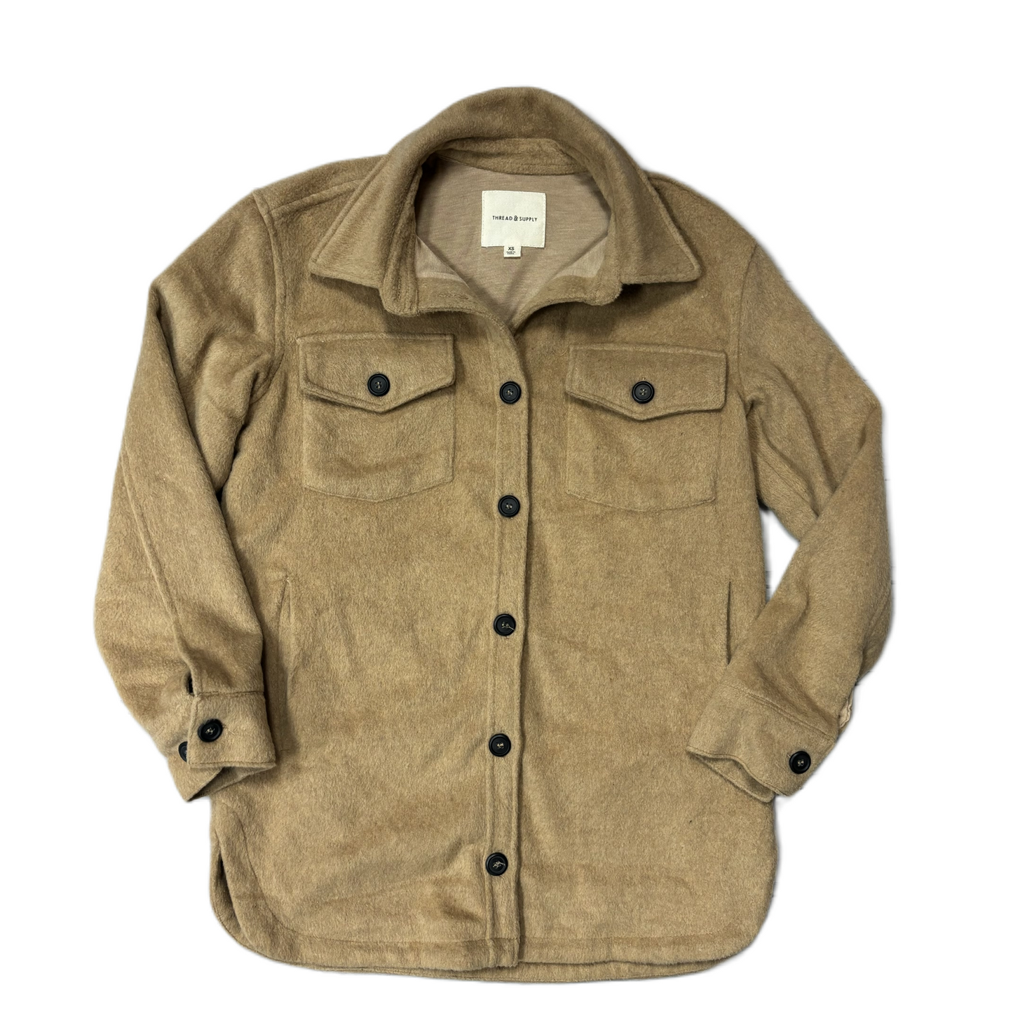 Jacket Shirt By Thread And Supply In Tan, Size: Xs