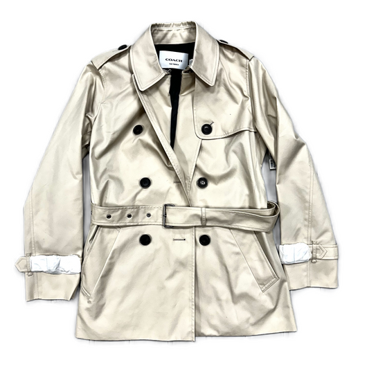 Coat Designer By Coach In Tan, Size: M