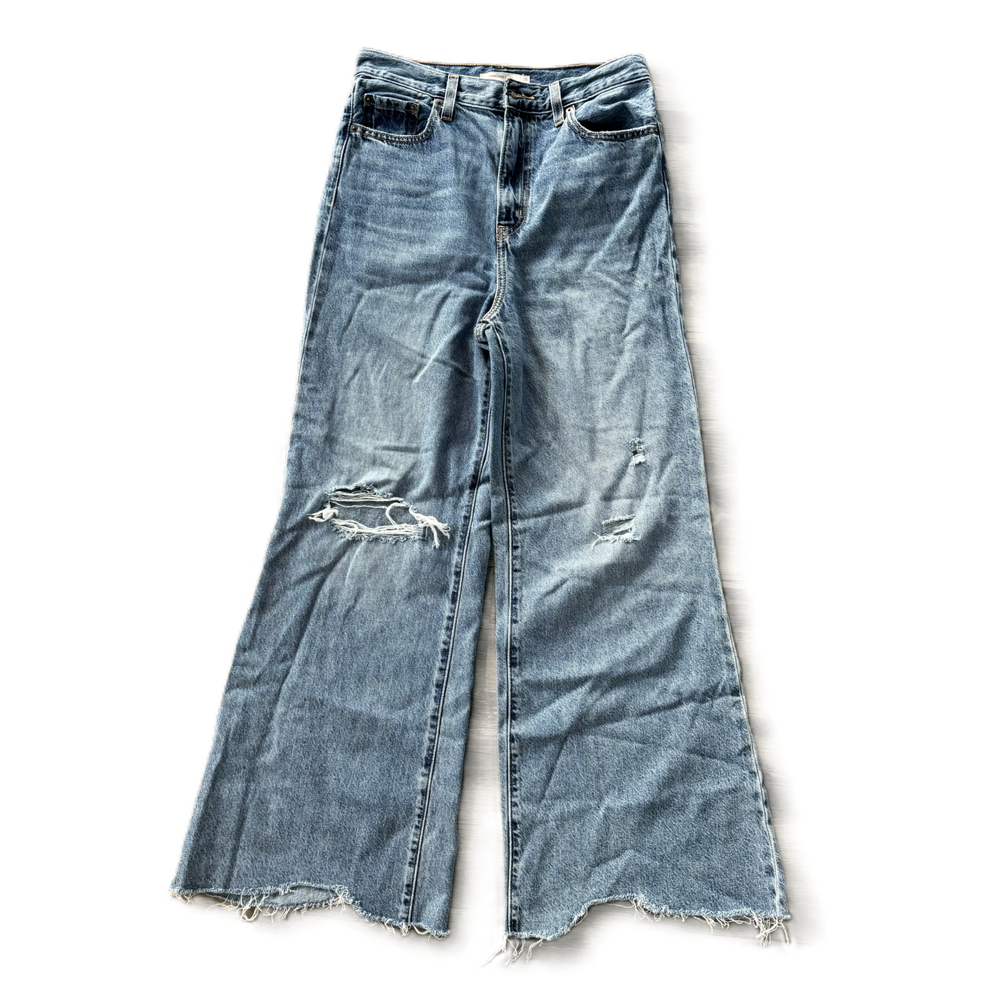 Jeans Flared By Levis In Blue Denim, Size: 6