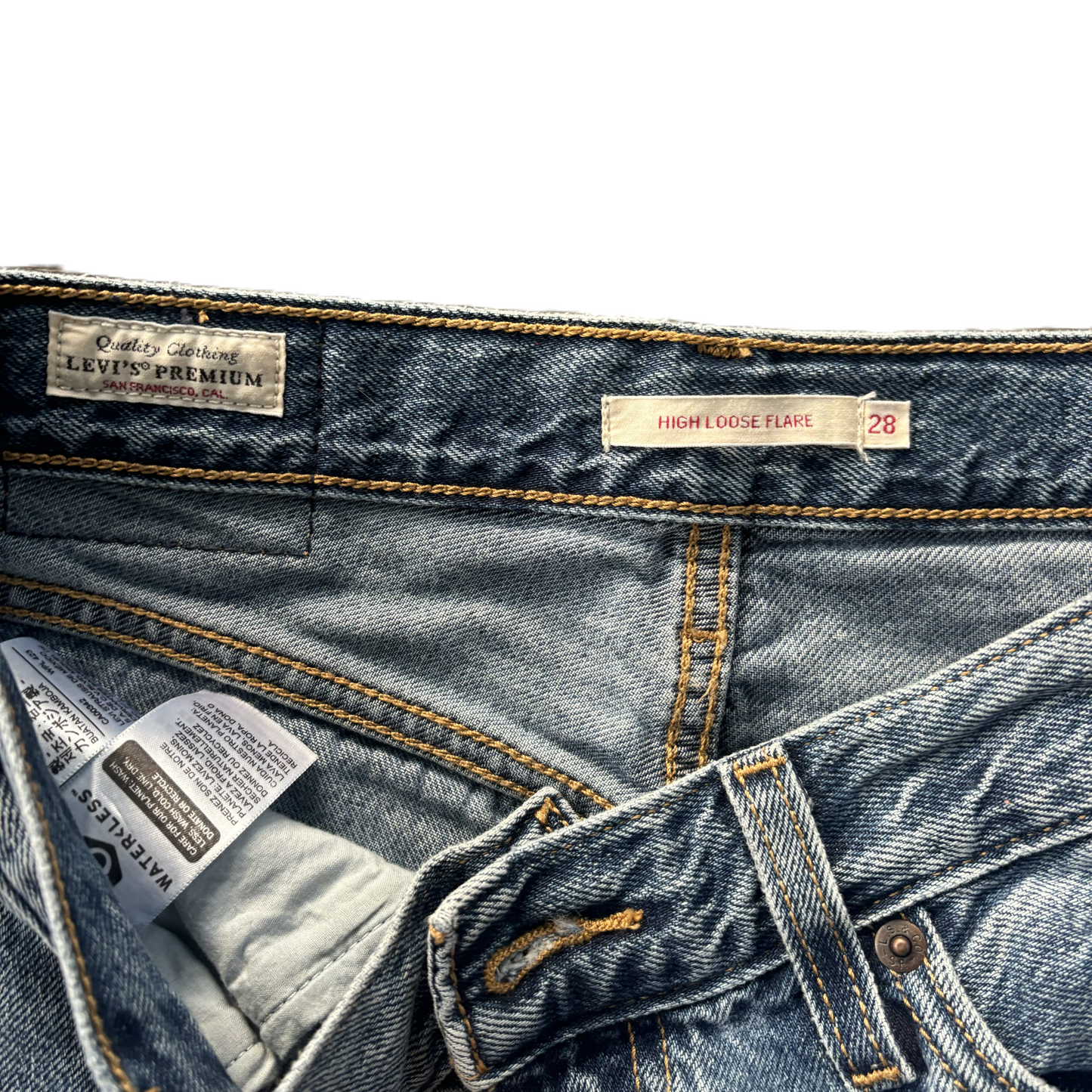 Jeans Flared By Levis In Blue Denim, Size: 6