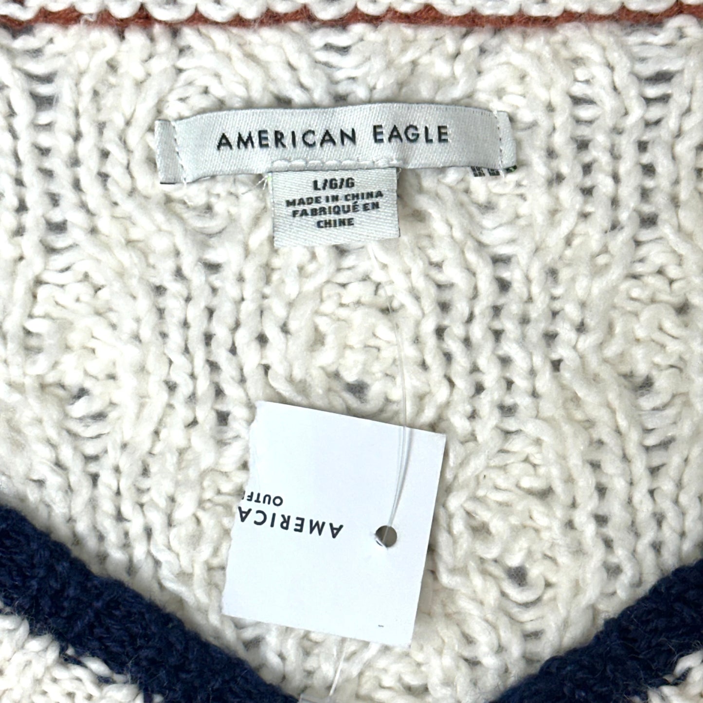 Sweater By American Eagle In Cream, Size: L