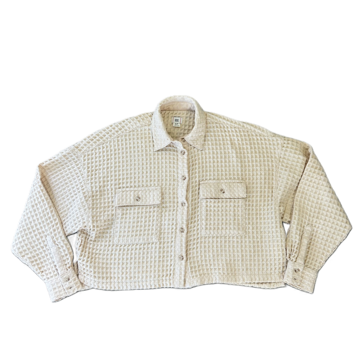 Jacket Shirt By Bdg In Cream, Size: S