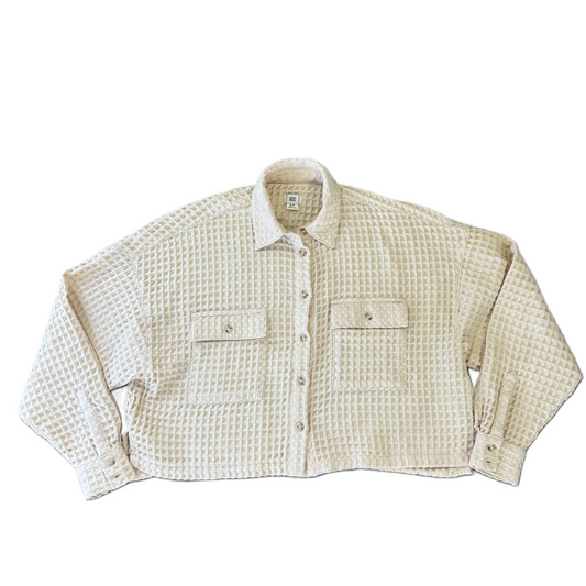 Jacket Shirt By Bdg In Cream, Size: S