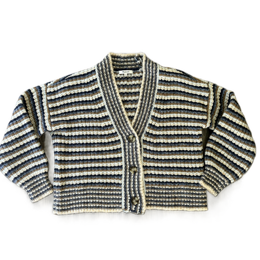 Sweater Cardigan By Madewell In Striped Pattern, Size: S