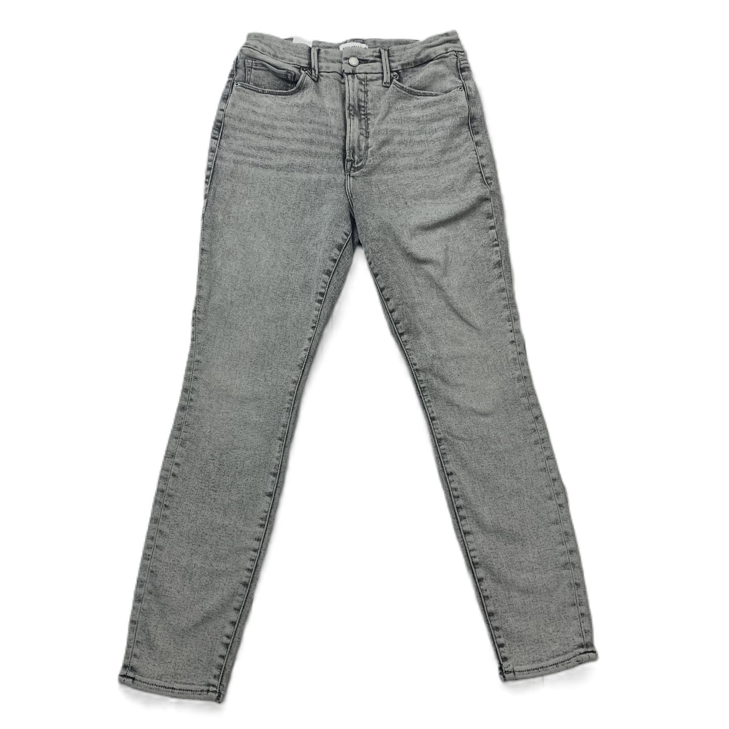 Jeans Skinny By Good American In Grey Denim, Size: 10