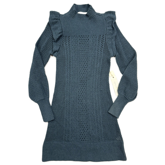 Dress Sweater By Happy Nature In Teal, Size: S