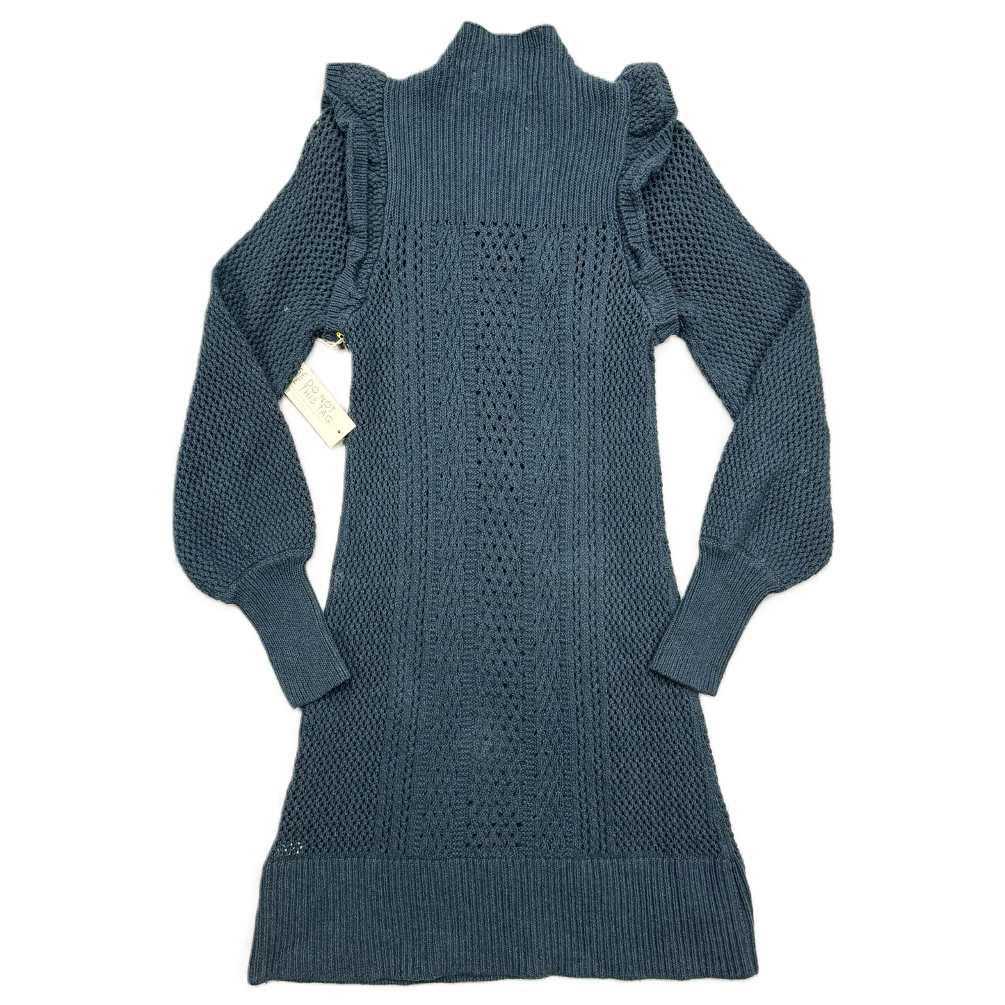 Dress Sweater By Happy Nature In Teal, Size: S