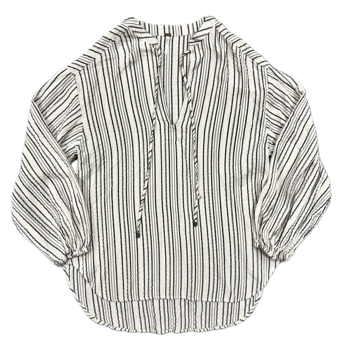 Top Long Sleeve By Free People In Striped Pattern, Size: Xs