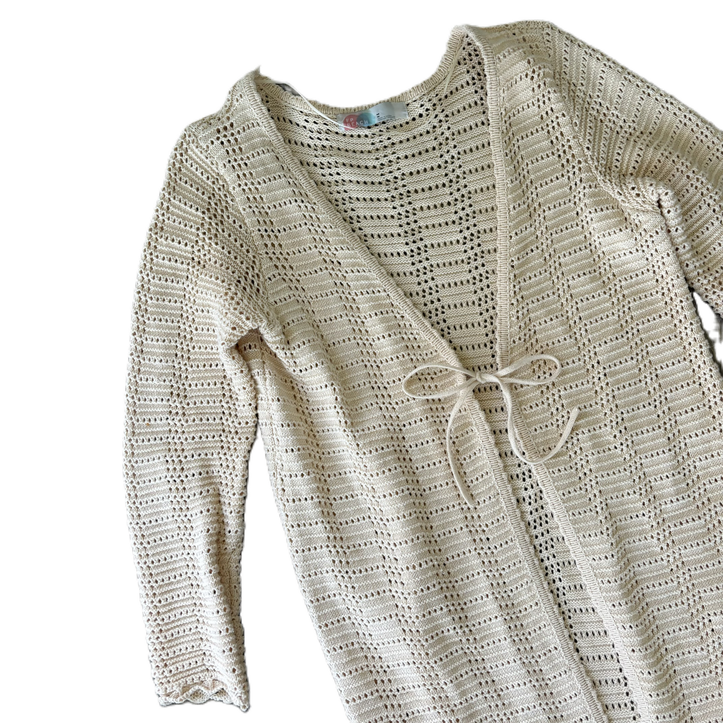 Sweater Cardigan By Free People In Cream, Size: M