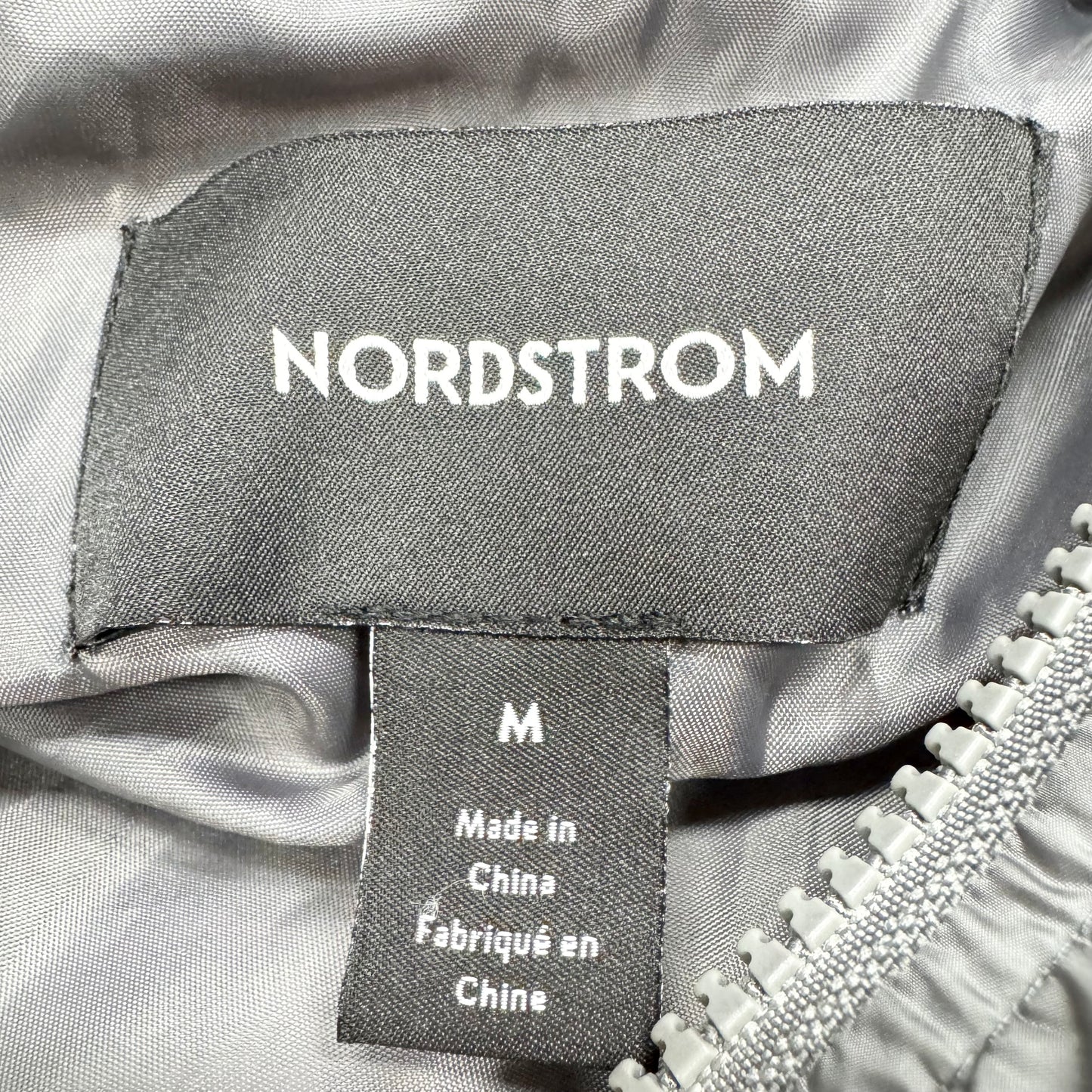 Jacket Puffer & Quilted By Nordstrom In Grey, Size: M