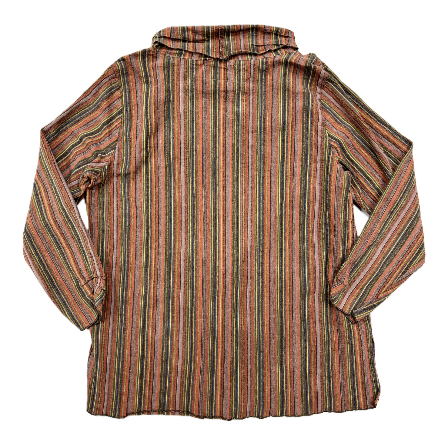 Top Long Sleeve By Flax In Striped Pattern, Size: L