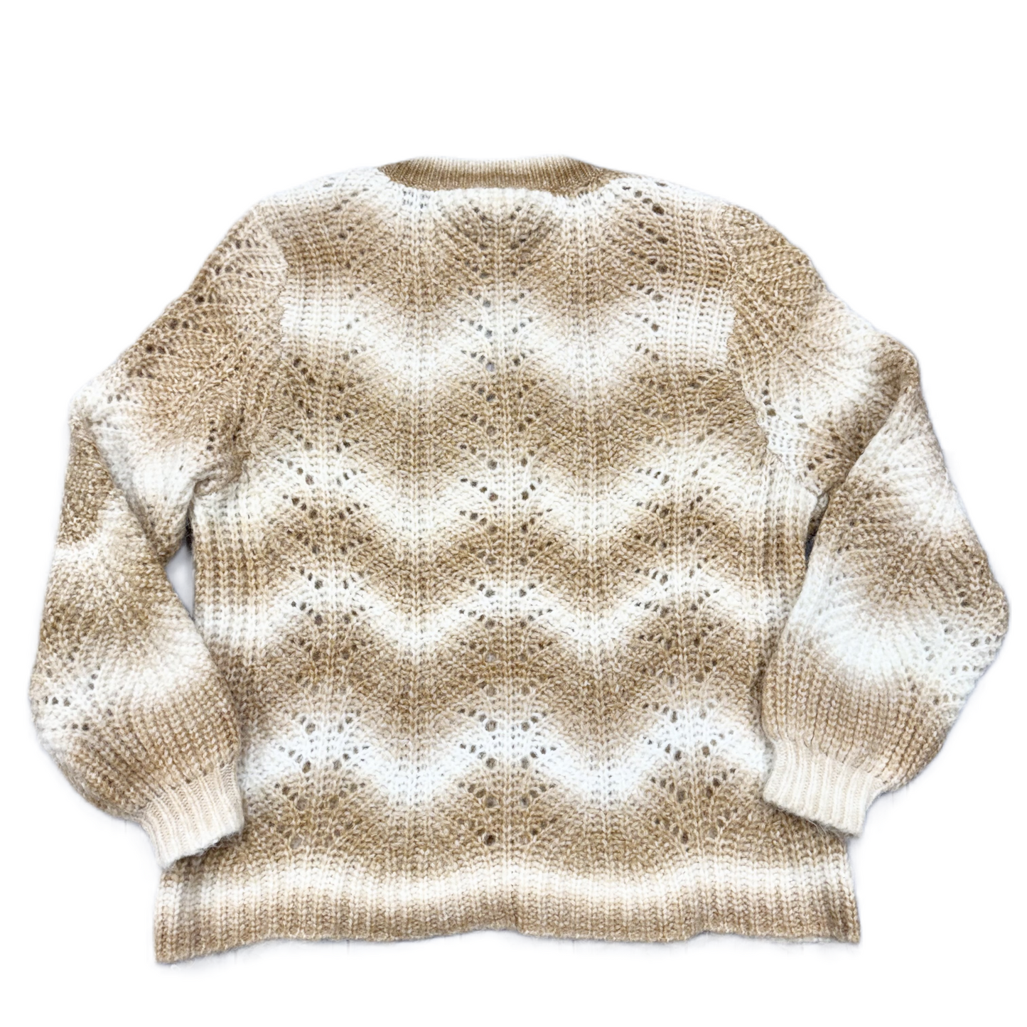 Sweater By Loft In Brown & Cream, Size: Xl