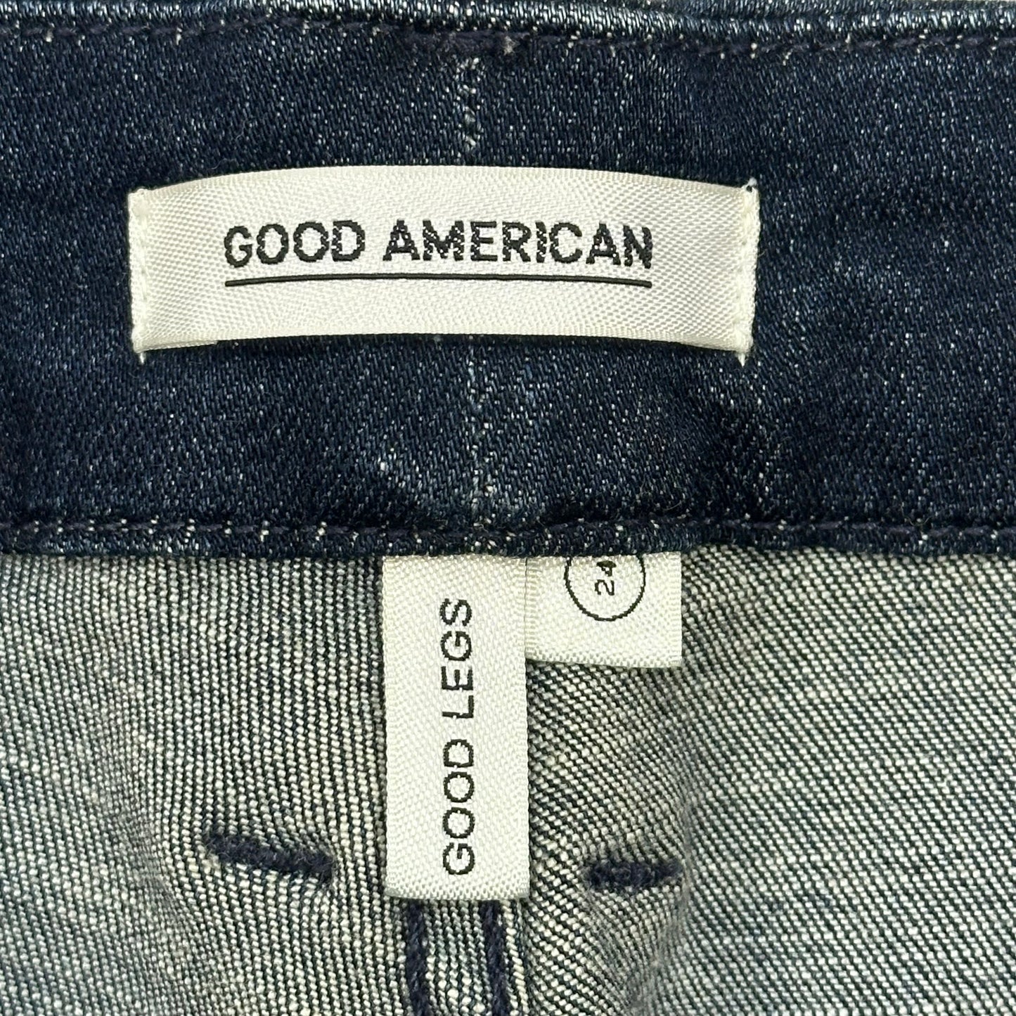 Jeans Straight By Good American In Blue Denim, Size: 24