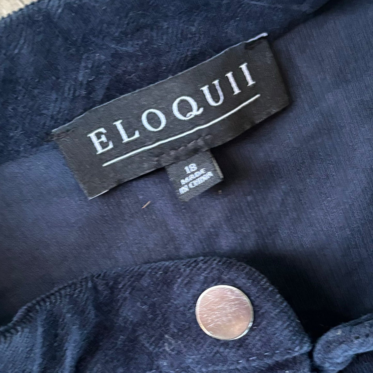 Jumpsuit By Eloquii In Navy, Size: 1x